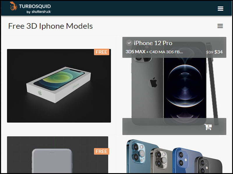 Giao diện chính Website 3D iPhone